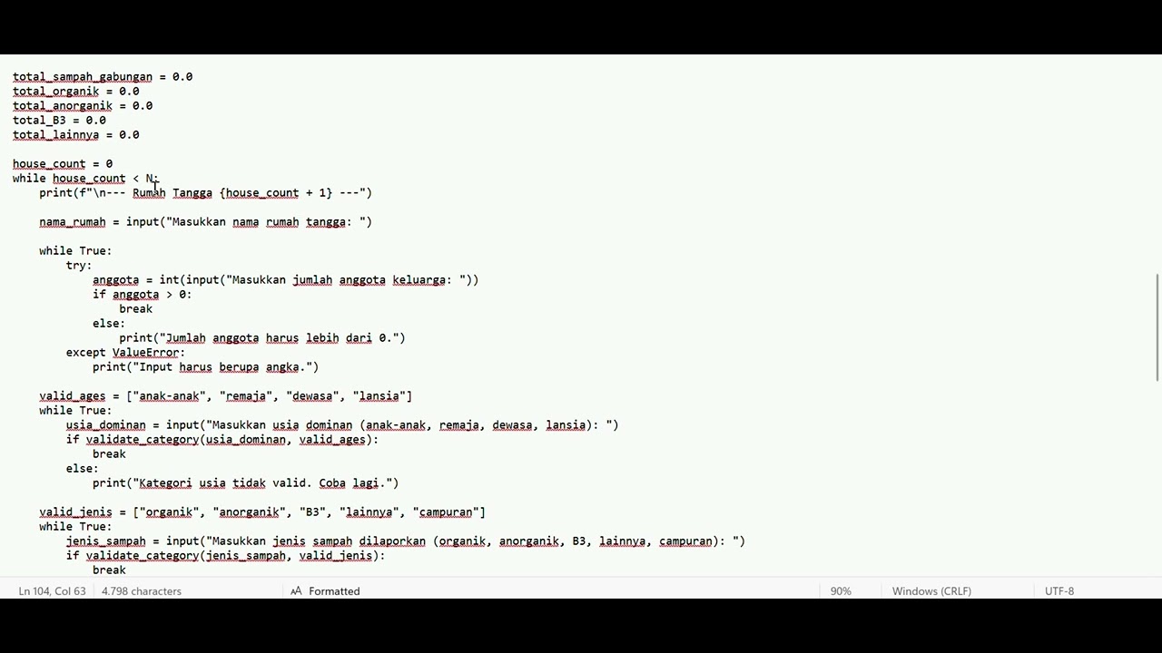 Program Python Login dan Pengelolaan Sampah Rumah Tangga - YouTube