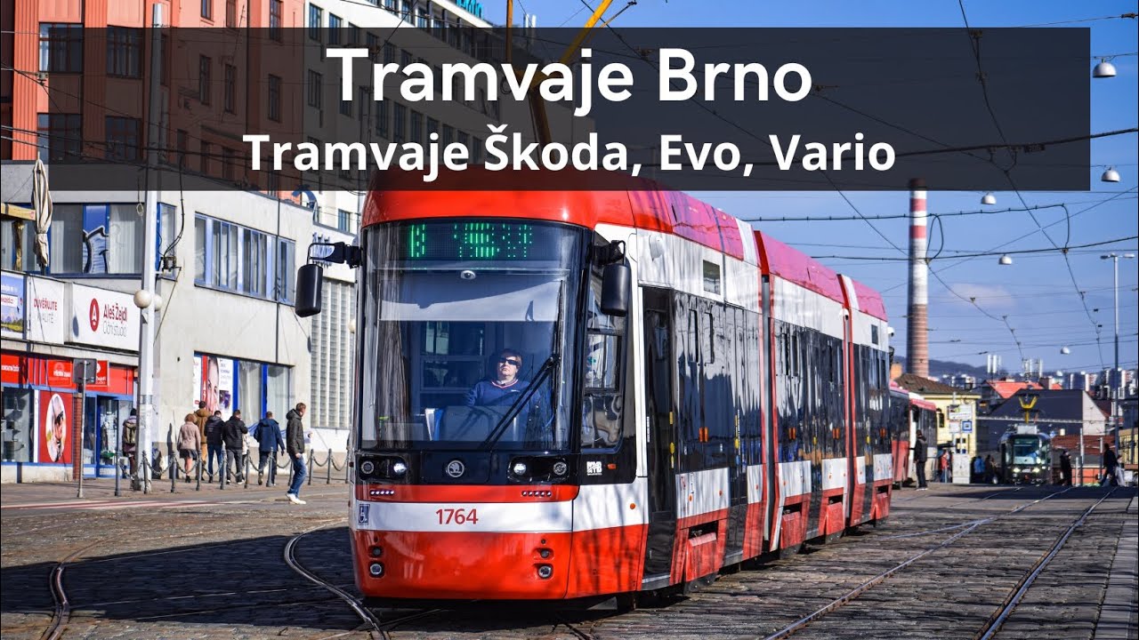 🇨🇿 Tramvaje Brno | Škoda, Evo, Vario | Trams in Brno the modern
