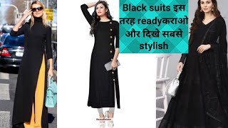 Latest Black Kurti Designstrendy Kurti Designsblack Suit Sching Ideasblack Ideas