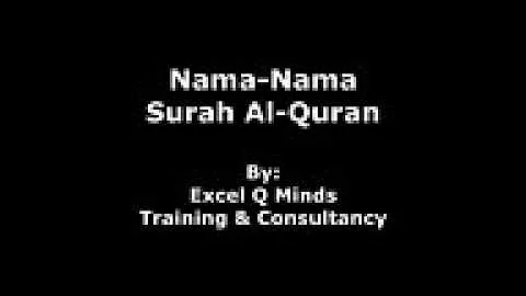 Nama-nama surah al-qur'an