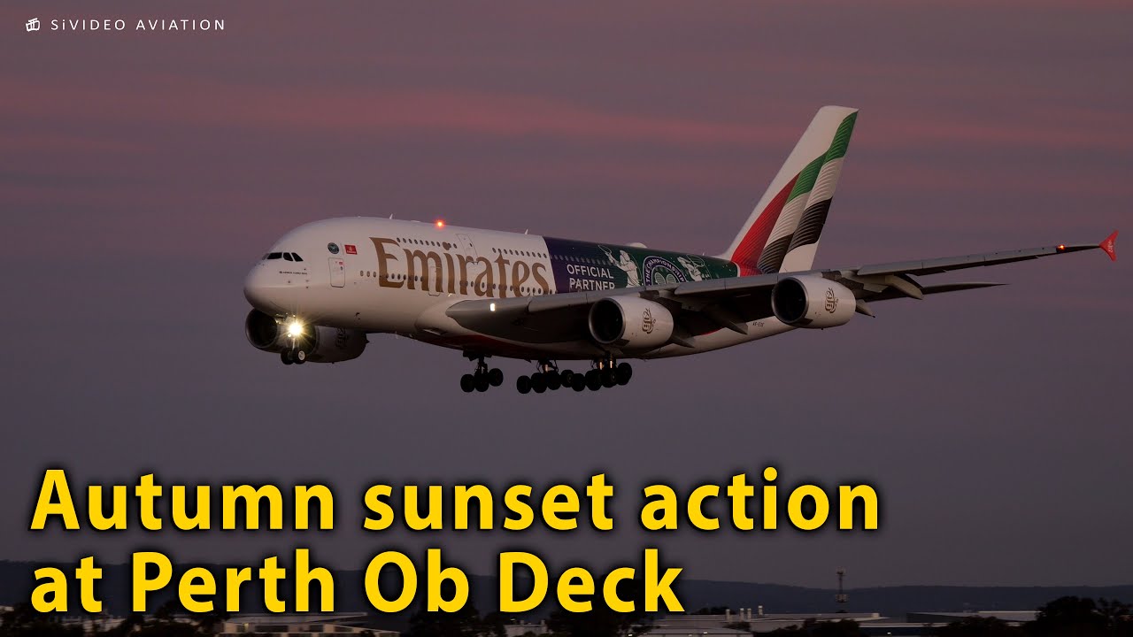 26 minutes of RW03 sunset action at Perth Airport.
