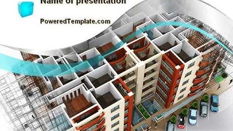 Model Of Apartment House PowerPoint Template by PoweredTemplate.com