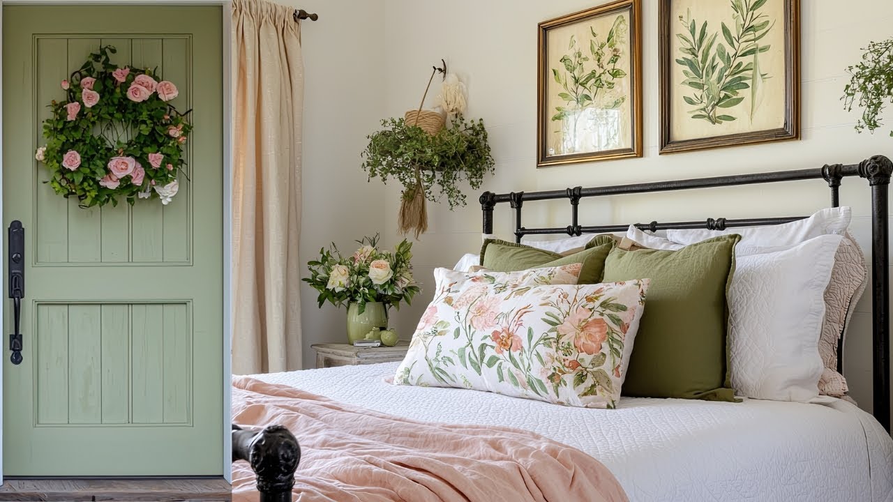 Old Meets New: Olive & Pink Cottagecore Tour | A Romantic and Charming Shabby Chic Vintage Touch