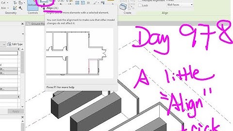 Revit Exercise (Day 978) - A little trick about the Align tool