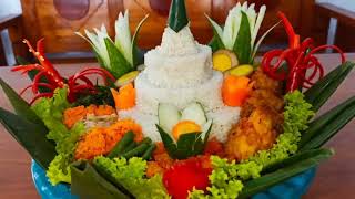 CARA MEMBUAT HIASAN TUMPENG MUDAH DAN CEPAT _ TANPA PISAU GARNISH