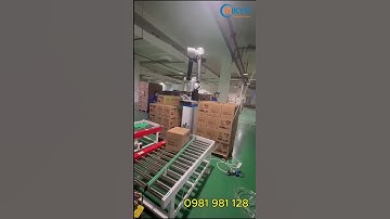 Robot cộng tác bốc xếp thùng lên Pallet Mikyo  #cobot  #robotcongtac #intechgroup #palletizingrobot