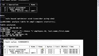 Oracle Hints explained