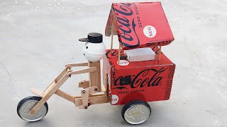 How to make coke cycle Rickshaw with Robot - आइस क्रीम वाला रोबोट