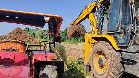 New Jcb 3dx Backhoe Machine Loading Red Mud in Mahindra 475 Di Tractor | Jcb Gcp | Jcb Tractor Video