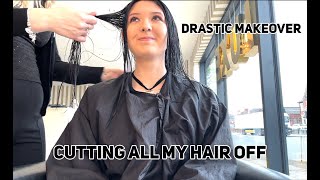 CUTTING ALL MY HAIR OFF! DRASTIC HAIR MAKEOVER! 💀
