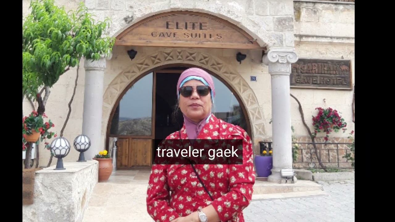 Cappadocia, Goreme, Turkiye (cave hotel, cave cave, batuan,  balon udara)👍