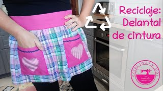 Delantal o mandil con camisa reciclada