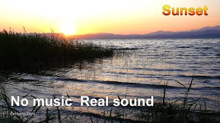 Sea of Galilee, Israel, SUNSET, Real Wave Noise for Relaxation