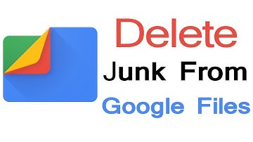 How to delete Junk from Google Files?
