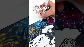 How to Color Fireworks 🎆 Step by Step Coloring Tutorial #coloringbook #coloring #coloringtutorial