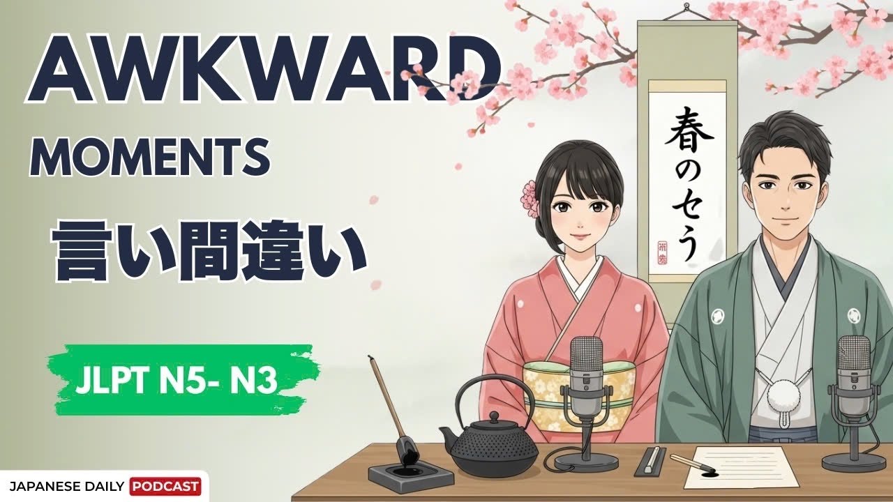 JLPT N5-N3 | Embarrassing Japanese Mistakes? (言い間違い) How to Recover | Japnese Daily Podcast