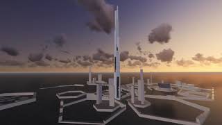 Sky Mile Tower + (Next Tokyo 2045) Video 4k