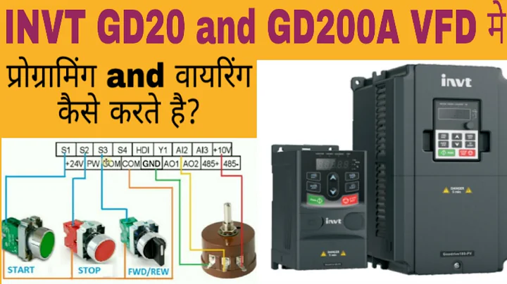 INVT GD20 & GD200A VFD Programming and Control Terminal Wiring| INVT GD20 Wiring| INVTGD200A VFD|