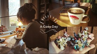 A Cosy Day in My Small Art Business | Dragon Sculpting for my shop + Baking 🤎