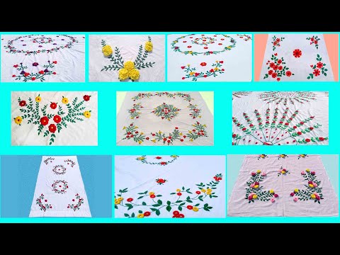 Beautiful Hand Embroidery Designs Collection || Bedseet , Parda and Table Cloth Designs