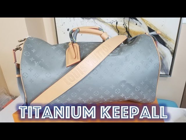 Louis Vuitton UNBOXING reveal  keepall 50 monogram titanium