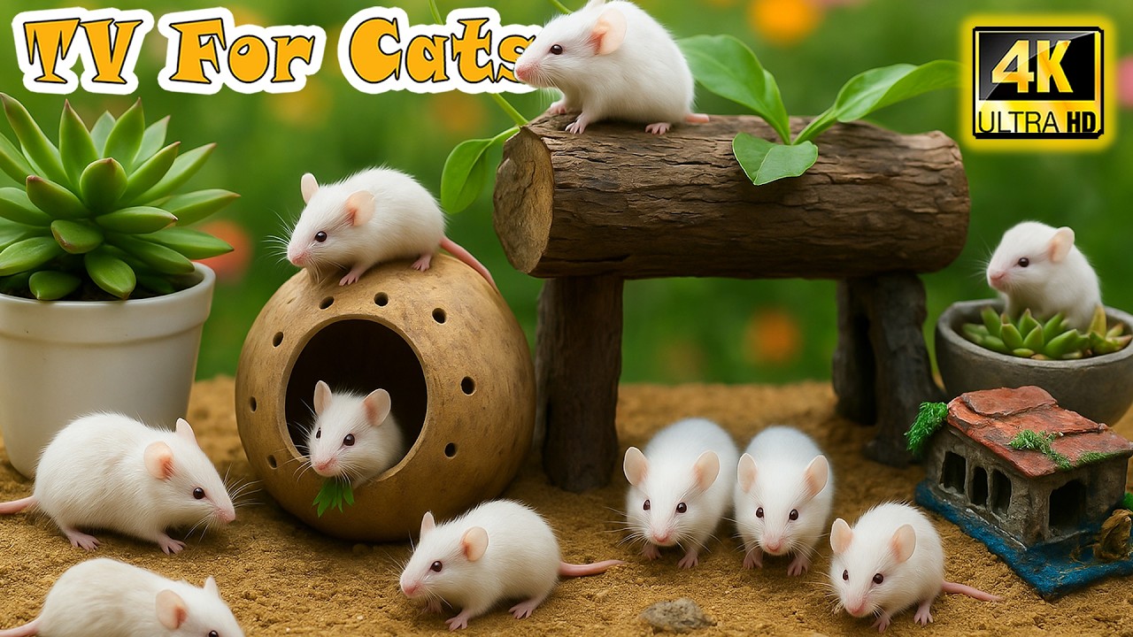 🔴Relaxing CAT TV – Fast Boredom-Busting Videos & Anti-Anxiety for Cats Home Alone 😸Real Mouse Videos