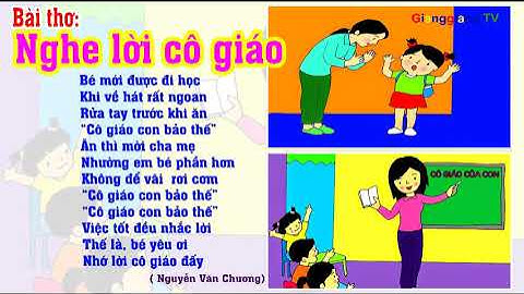 Bài thơ Nghe lời cô giáo - Nguyễn Văn Chương [ GianggiangTV ]