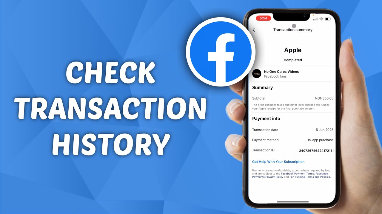 How to Check Transactions History on Facebook - YouTube