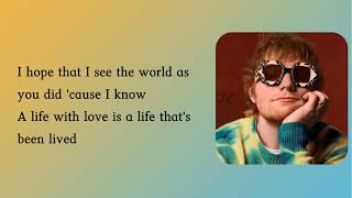 Ed Sheeran -Supermarket Flowers #lyrics #song #songlyrics #edsheeran #edsheeranmusic