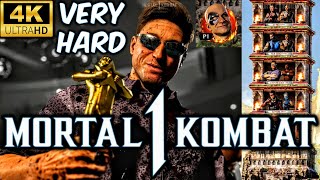 MK1 *JOHNNY CAGE* VERY HARD KLASSIC TOWER GAMEPLAY!! (KANO AS KAMEO) 4K 60 FPS NO ROUNDS LOST (MK12)
