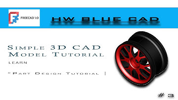 FreeCAD Tutorial: How to make a wheel rim model || By Rahul #freecad #cad #3dmodeling #design