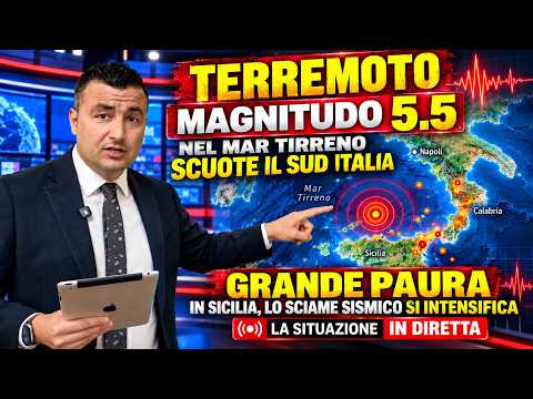 TERREMOTO MAGNITUDO 5.5 NEL MAR TIRRENO, GRANDE PAURA E ALLARME TSUNAMI AL SUD ITALIA! LA DIRETTA