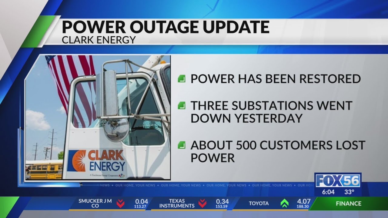 Power restored for all Clark Energy customers - YouTube