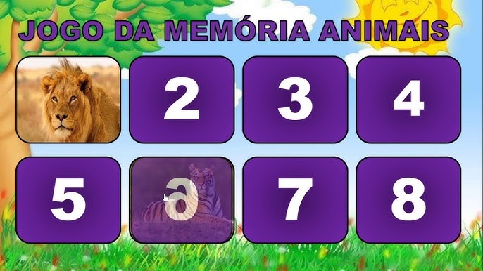 Jogo da memória e sequência: Animais