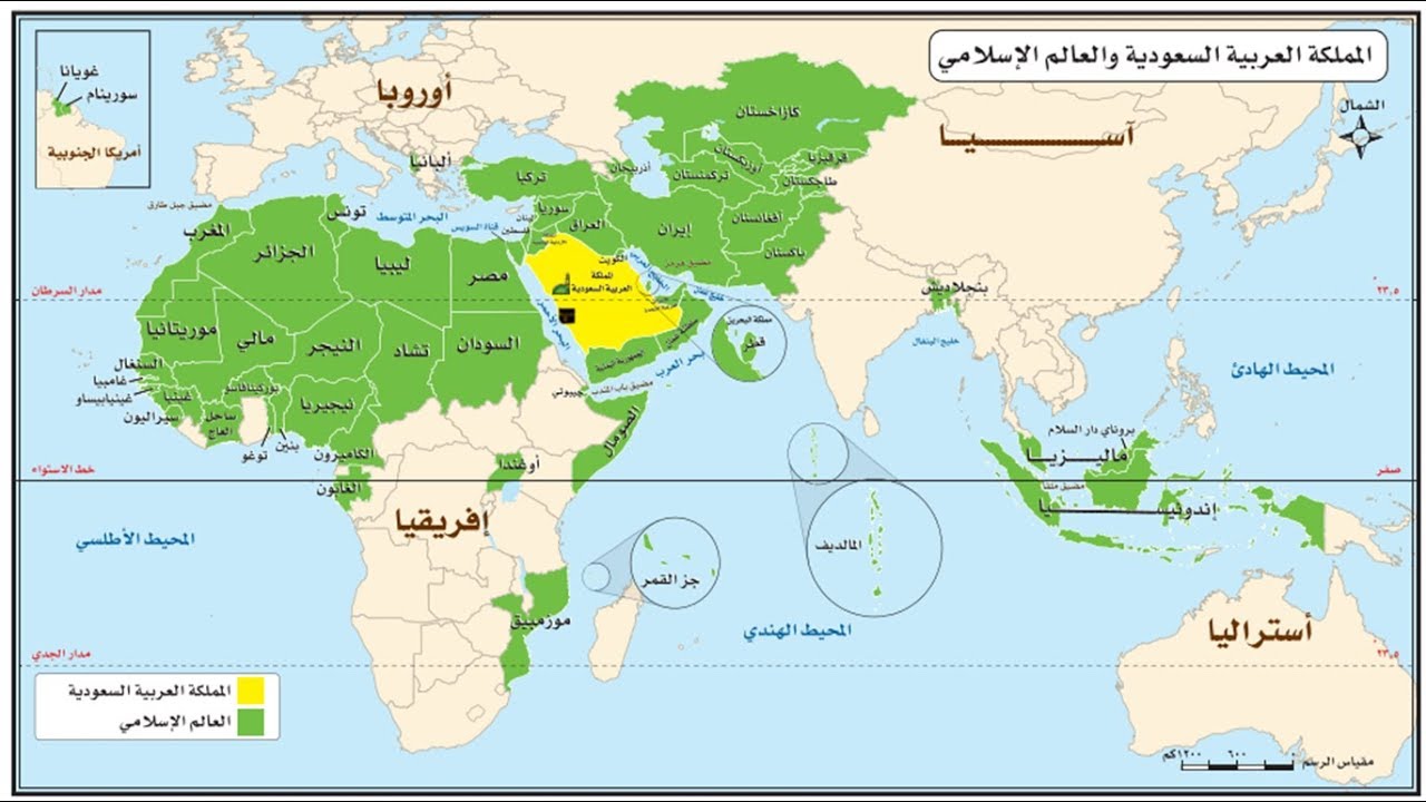 ماذا يحد المملكه من الغرب