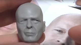 CURSO ESCULTURA CABEÇA BRUCE WILLIS EM POLÍMERO - PARTE 2 (final)