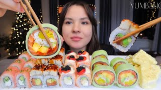 МУКБАНГ я беременна 🤰🏼 !!! Едим роллы и думаем что делать дальше mukbang sushi