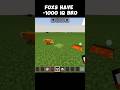 Fox 🦊 IQ -1000 ☠️ #minecraft #gaming #shorts