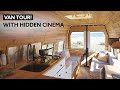 HIDDEN CINEMA 🎥 EXTENDABLE KITCHEN 🍳 & CLEVER SOLAR ARRAY ☀️ // Unique Self-Build Conversion 🚐