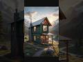 Small Cabin-Style Container House #shorts #cabinhouse #containerhouse #tinyhouse #smallhouse