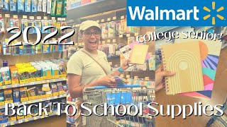 📓 2022 BACK TO SCHOOL SUPPLIES SHOPPING VLOG at Walmart (aesthetic + affordable supplies)