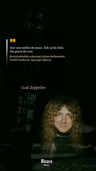 Quote Musisi/Penyanyi Terbaik || Led Zeppelin || Rock Legendaris || Selesai 🙏#ledzeppelin #shorts