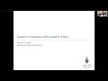 QuIC Talk by Prof. Andrew Forbes: Quantum mechanics with patterns of light