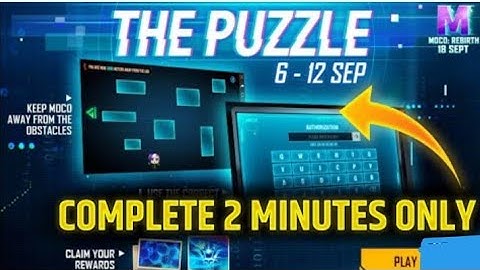 FREE FIRE NEW EVENT THE PUZZLE |  HOW THE COMPLETE THE EVENT | FF NEW EVENT THE PUZZLE