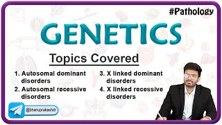 Genetics Pathology Chapter 3 - Autosomal dominant recessive, X linked dominant, recessive disorders