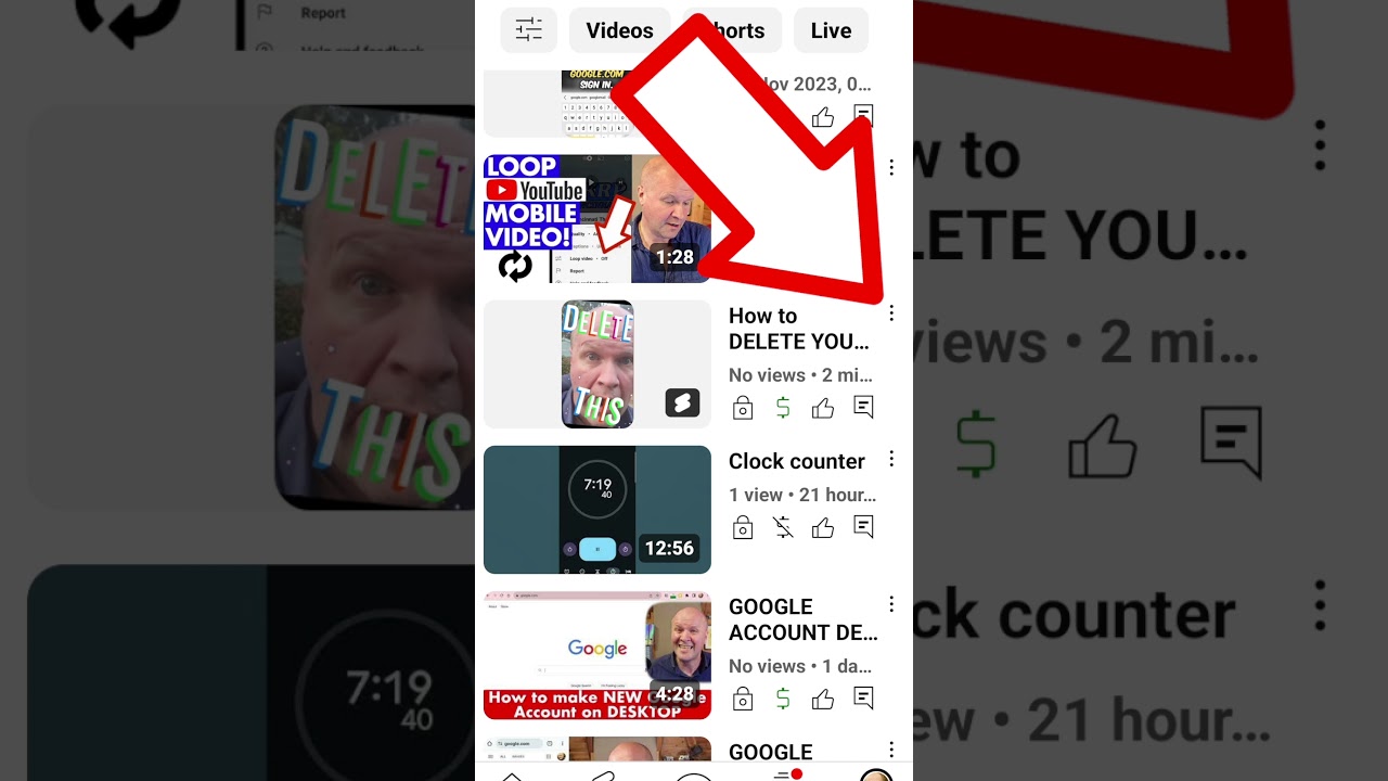 How to DELETE YOUTUBE SHORTS videos!