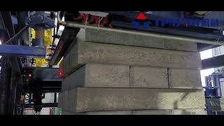 TPM Cuber for palletizing concrete curbstone (Laser positioning, Servo motors controlled)