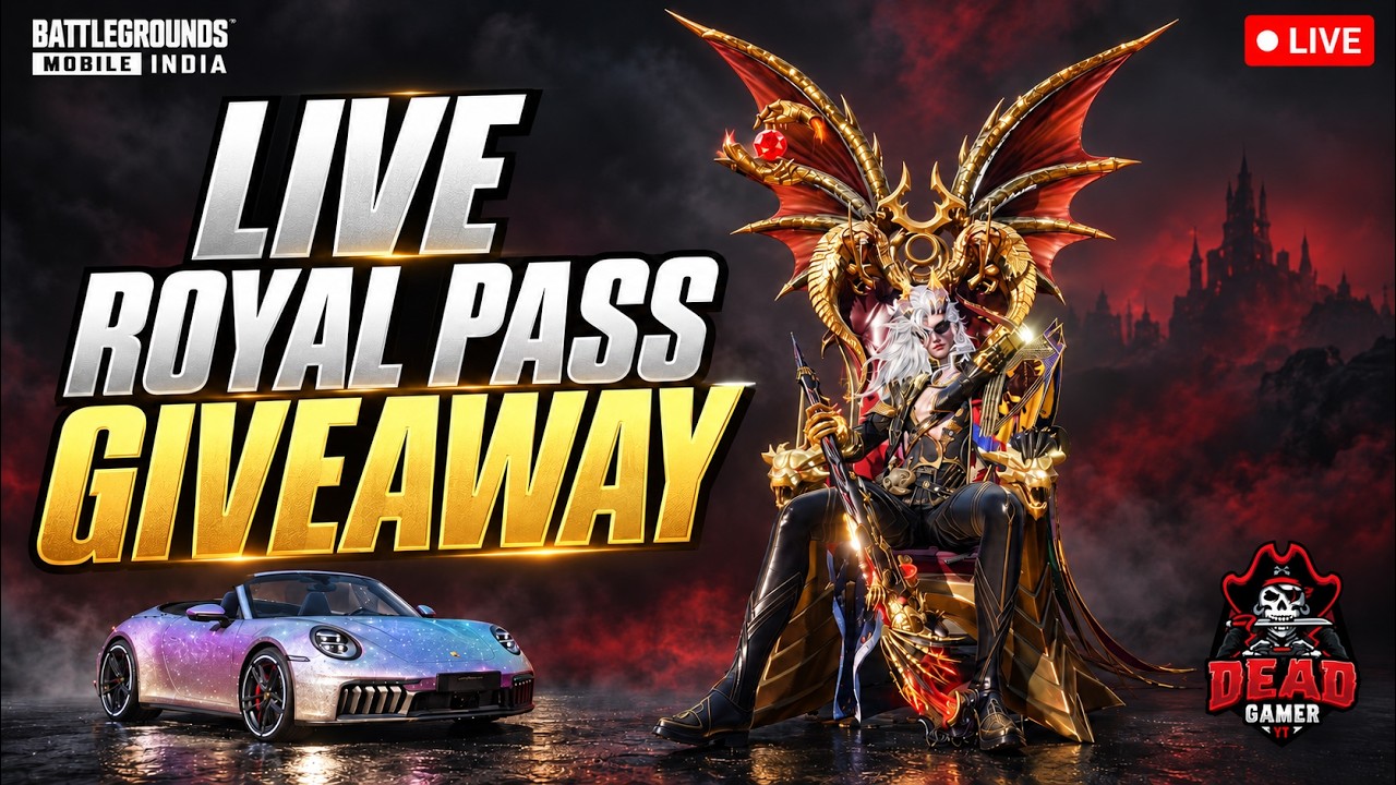🎁 BGMI LIVE ROYAL PASS GIVEAWAY 🔥| BGMI RP GIVEAWAY LIVE ❤️ | DEADGAMER YT's LIVE 🔥| BGMI LIVE 🔥