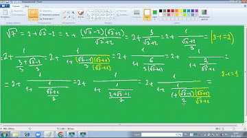 Infinite continued fraction square root of 7