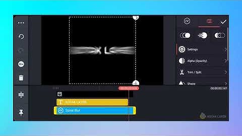 Tutorial Kinemaster Membuat Teks Sinar Cahaya Efek Animation (Light Ray Text)
